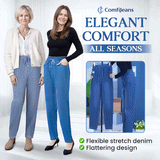 Haute Taille Ultra Élastique Mom Jeans