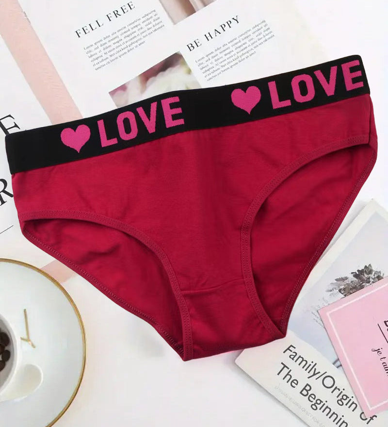Culotte Imprimé Cœur Taille Basse