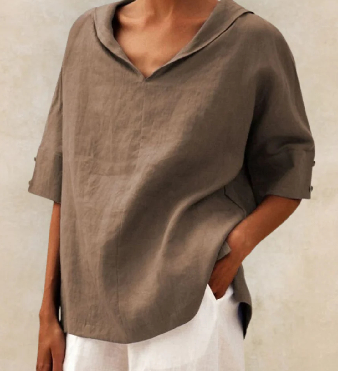 Zayda | Blouse légère en lin pour femmes Printemps et Été