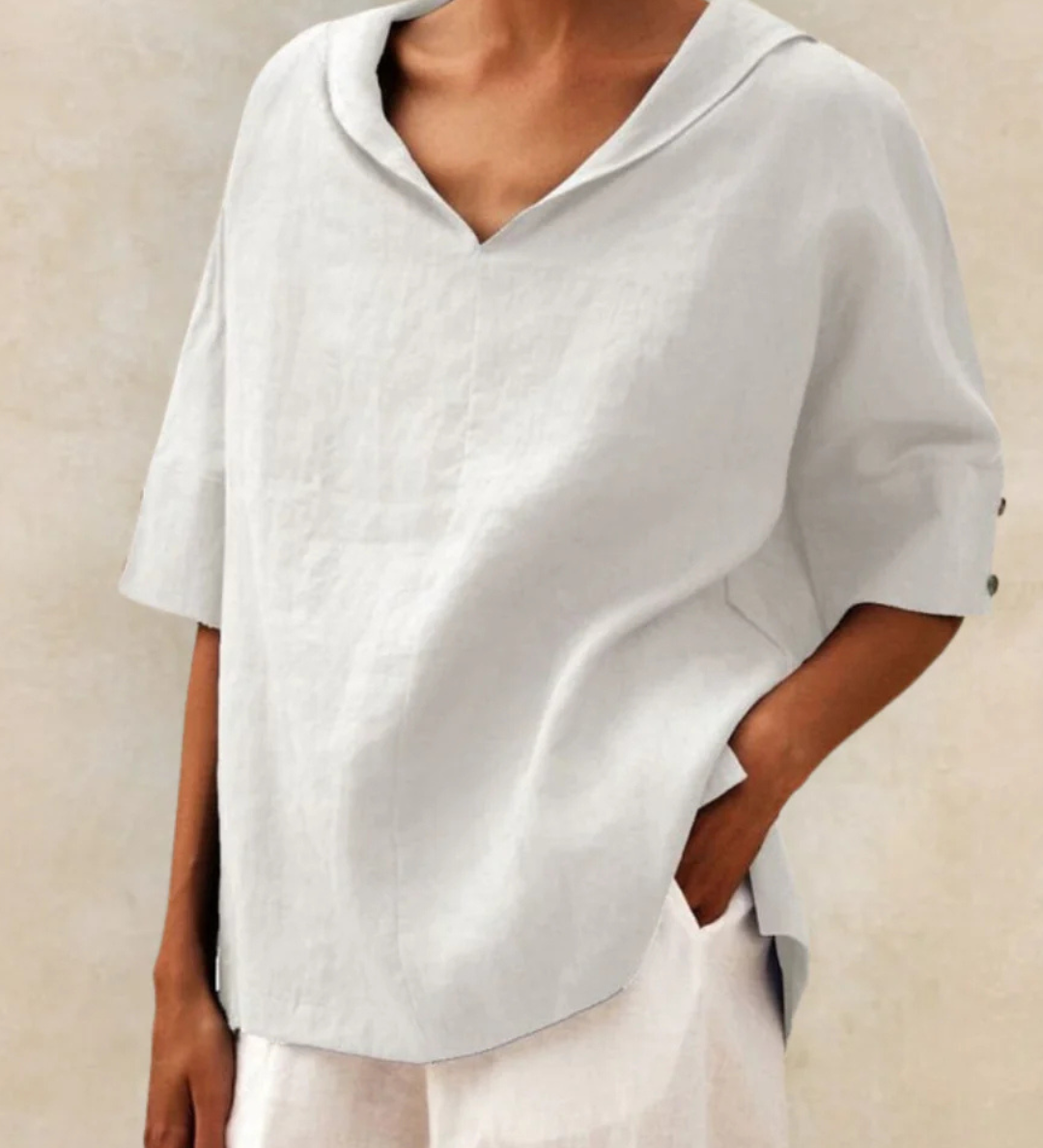 Zayda | Blouse légère en lin pour femmes Printemps et Été