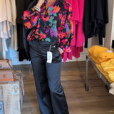 Blouse élégante à manches longues imprimée
