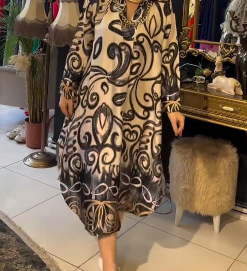 Robe imprimée ample et élégante