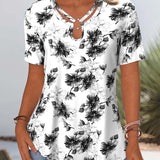 Blouse Imprimé Floral Manches Courtes