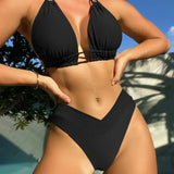 Galilea | Ensemble de bikini à col halterneck tendance pour un été stylé pour femmes