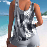 Ensemble de maillot de bain tankini imprimé coco
