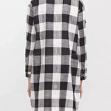 Chemise à manches longues avec imprimé à carreaux