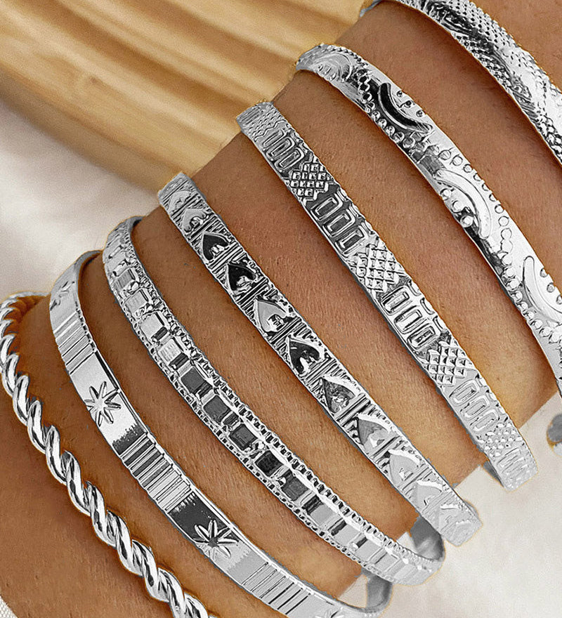 Bracelet étoile à six branches lot de 7 pièces