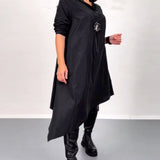 Robe décontractée irrégulière de couleur unie
