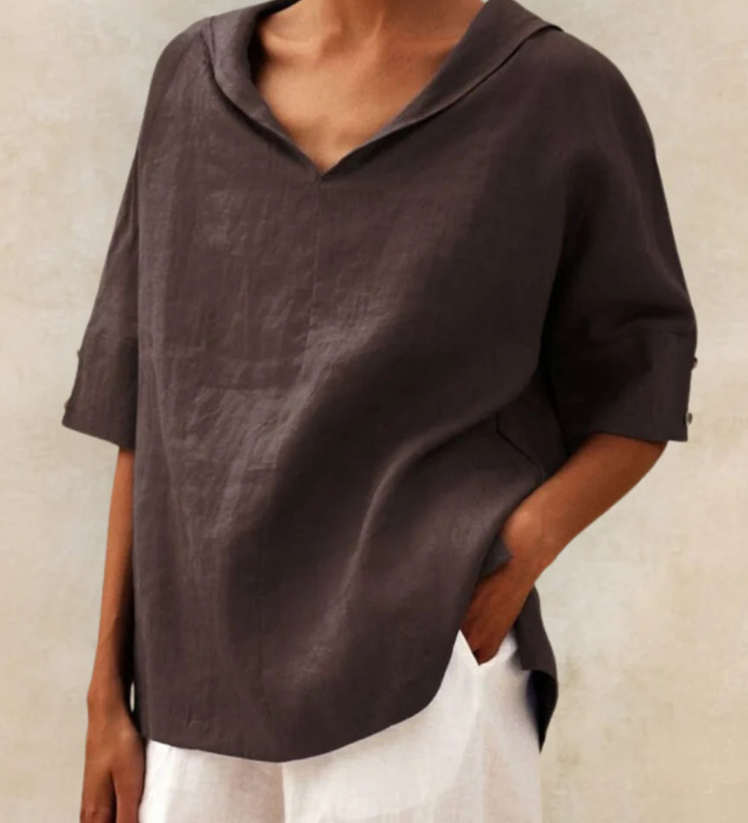 Zayda | Blouse légère en lin pour femmes Printemps et Été