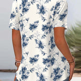 Blouse Imprimé Floral Manches Courtes