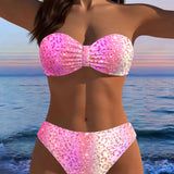 Bikini Imprimé Léopard Bandeau