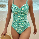 Maillot De Bain Une Pièce Débardeur Imprimé