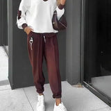 Ensemble Sweat-Shirt Et Jogging Color Block