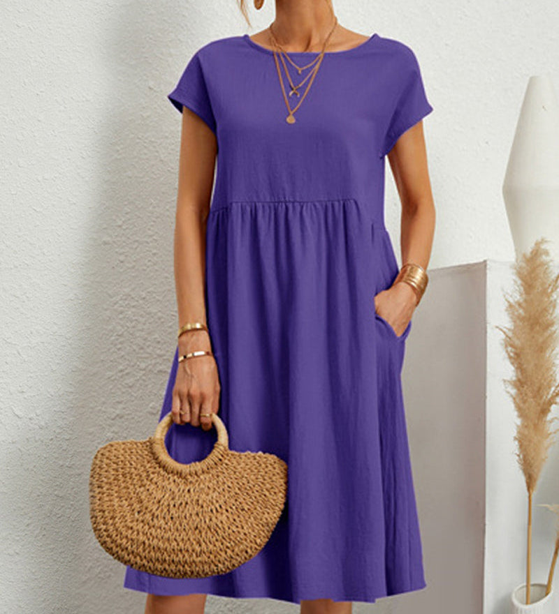Robe ample à encolure ronde