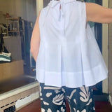 Blouse Sans Manches Unie Simple