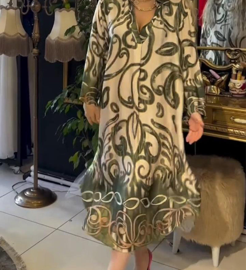 Robe imprimée ample et élégante