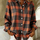Chemise Avec Motif En Carreaux Et Col Revers