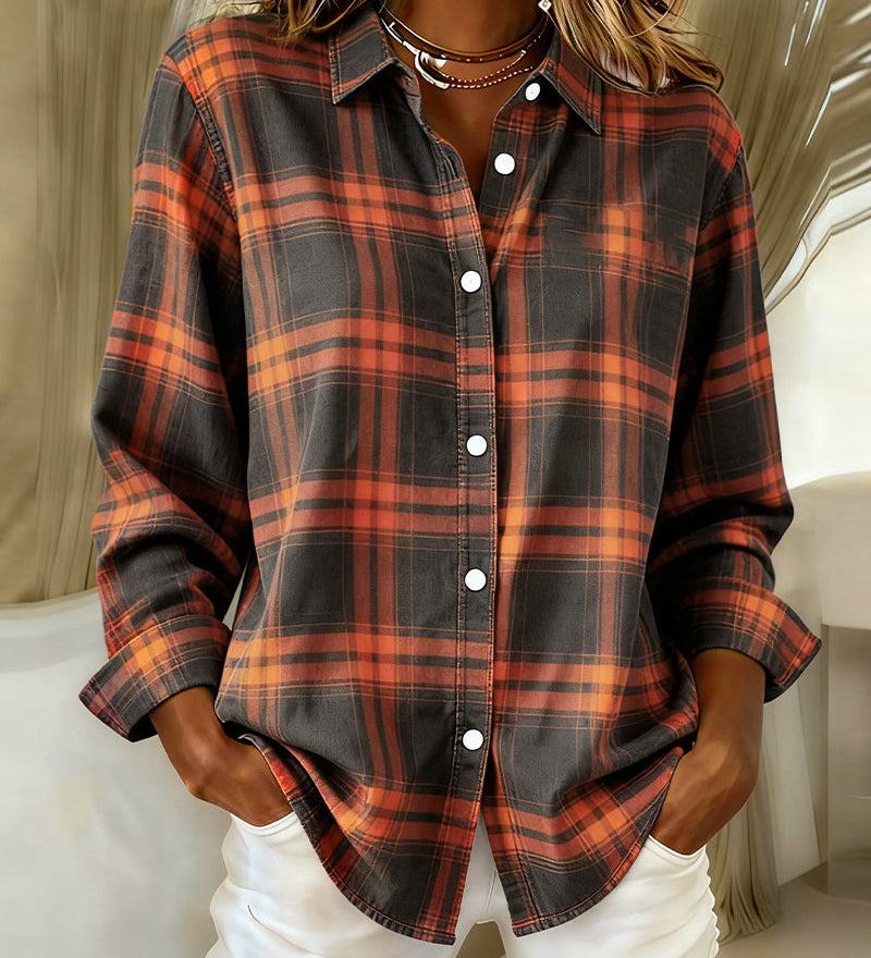 Chemise Avec Motif En Carreaux Et Col Revers
