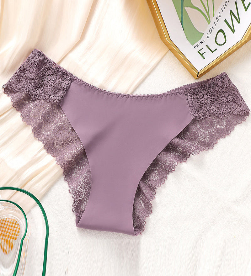Ensemble De Culotte En Dentelle Pour Femme Avec Contraste En Dentelle