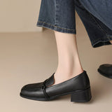 Audrey - Mocassins femme à talon bloc confort