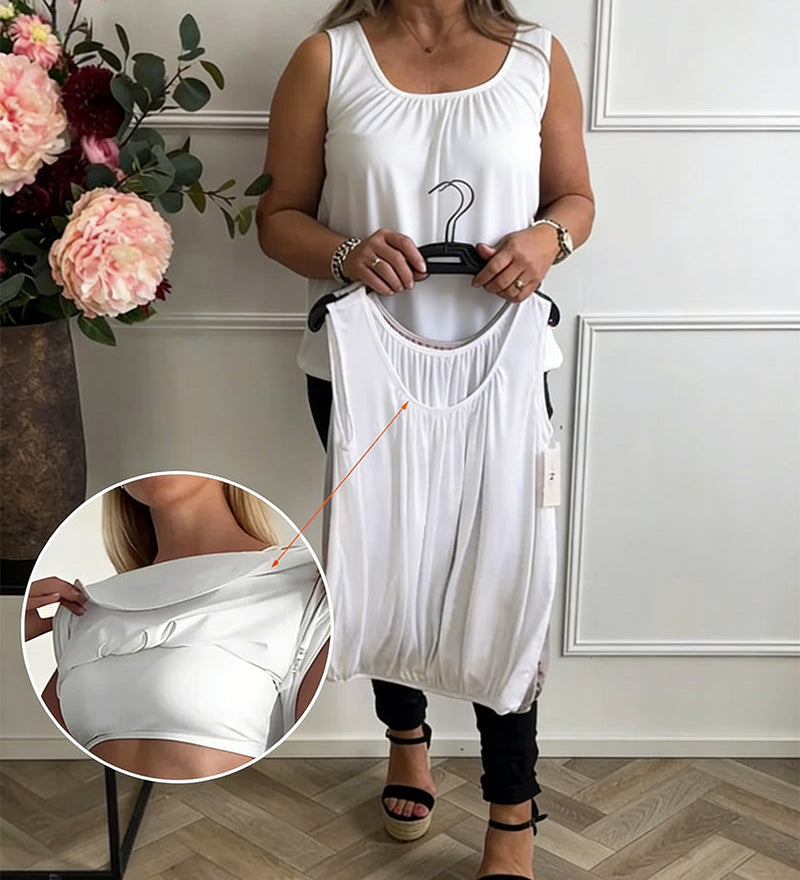 Débardeur Soutien-Gorge Intégré Encolure En U Casual