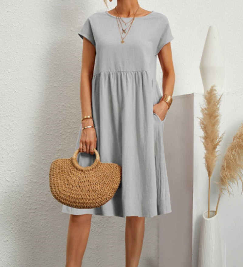 Robe ample à encolure ronde