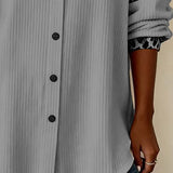 Chemise Col Revers Boutonnée Imprimé Léopard