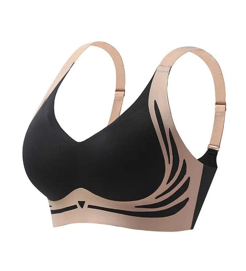 Soutien-gorge push-up sans armatures liftant anti-relâchement