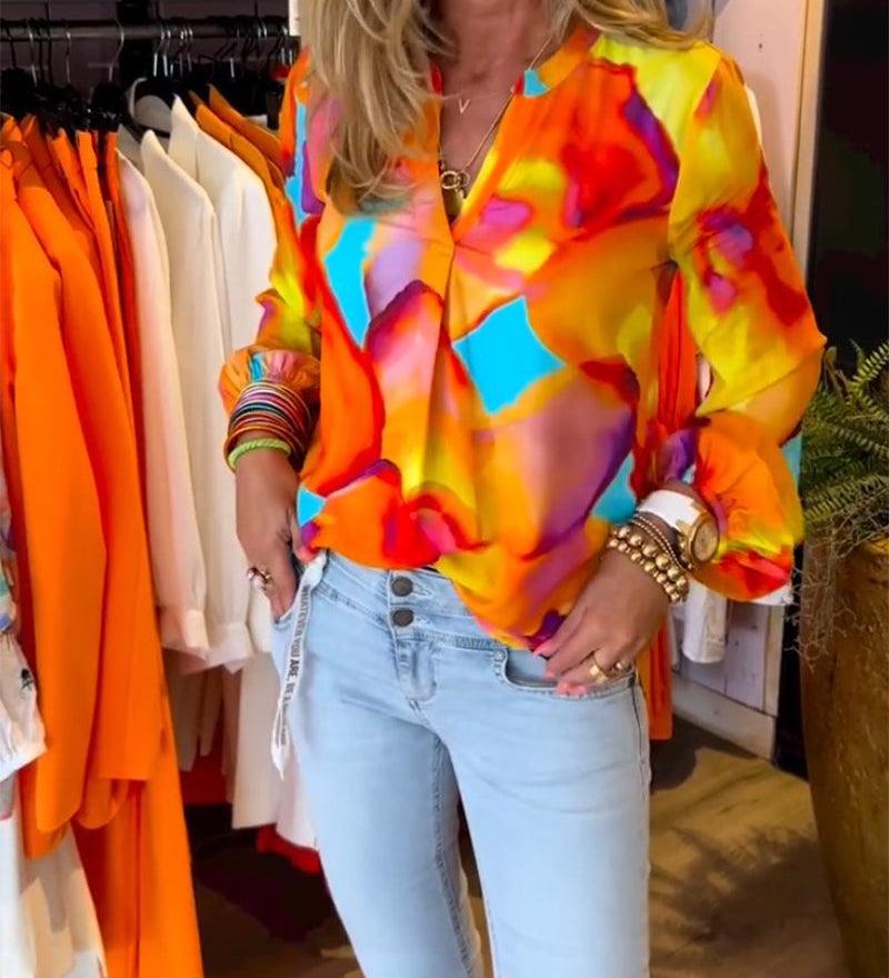 Chemises à manches longues et style décontracté coloré