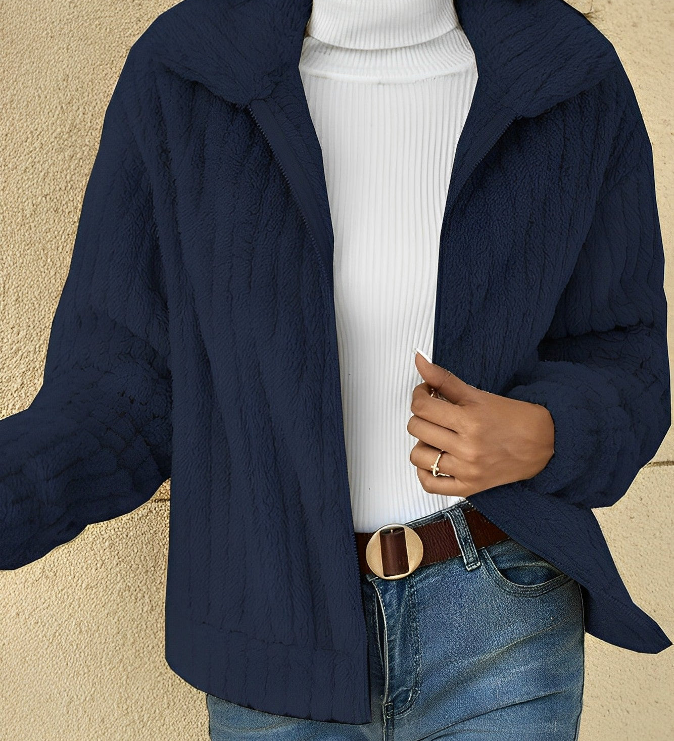 Elif | Manteau en peluche au style décontracté et confortable pour femme