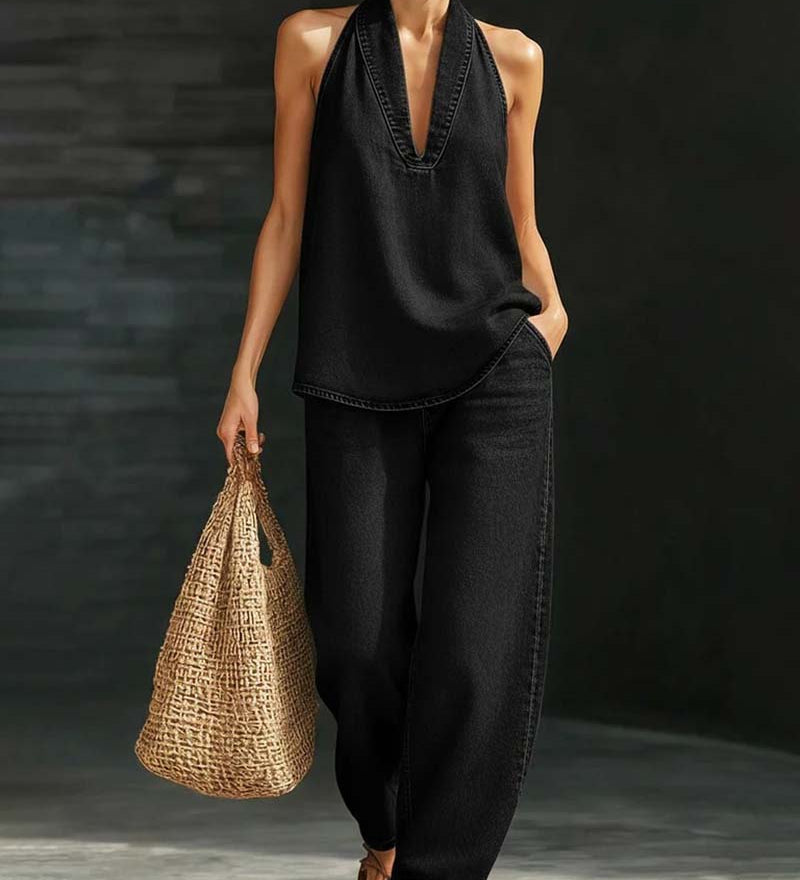 Set Mode Col Halter Jean