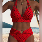 Maillot de bain deux pièces sexy à pois
