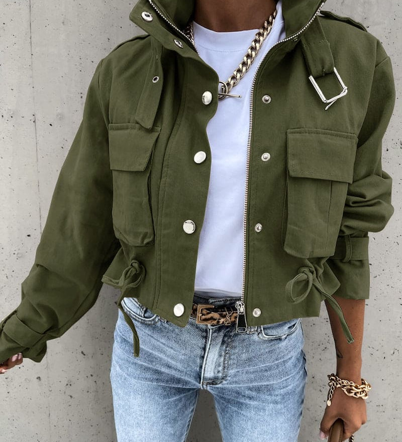 Zinnia | Veste courte de mi-saison avec poches pour femme