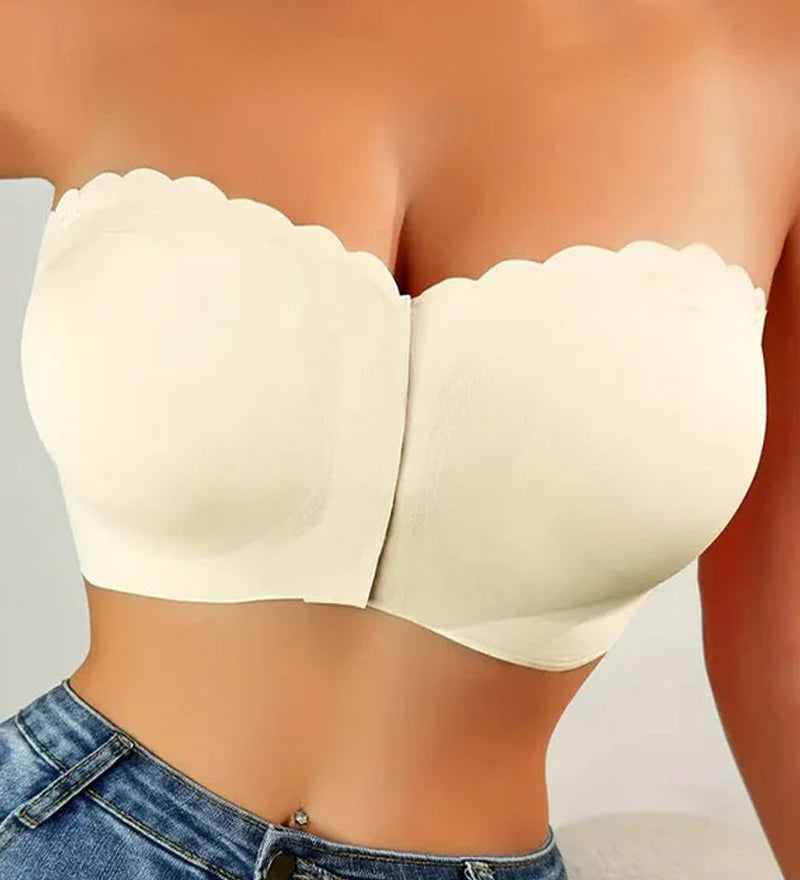 Soutien-Gorge Sans Couture Devant Attache Bandeau Sans Bretelles