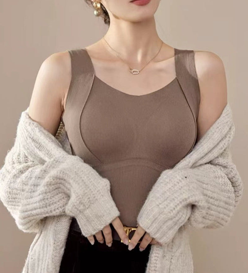 Gilet Thermique Femme avec Soutien-Gorge Intégré