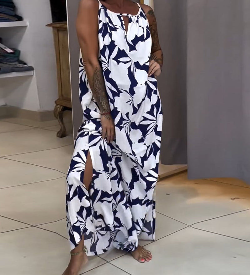 Robe avec liens et imprimé