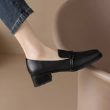 Audrey - Mocassins femme à talon bloc confort