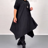 Robe décontractée irrégulière de couleur unie