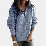 Azmira | Pull d’été chic et confortable à demi-zip pour femme