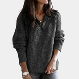Azmira | Pull d’été chic et confortable à demi-zip pour femme