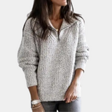 Azmira | Pull d’été chic et confortable à demi-zip pour femme