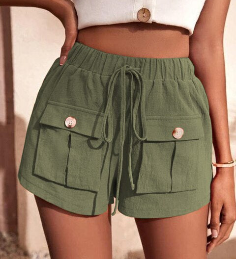 Maylin | Short Cargo Décontracté à Taille Élastique pour Femme