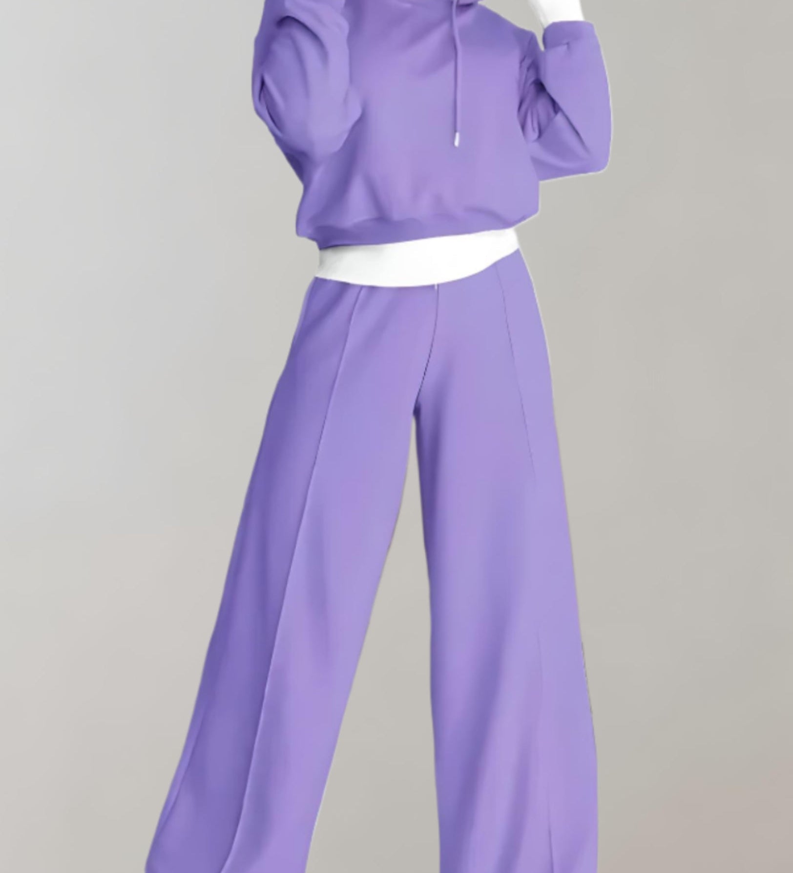 Nina – Survêtement hoodie 2 pièces avec pantalon large femme