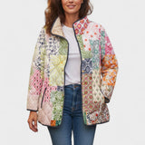 Veste matelassée patchwork rose et bleu — Célestine, LucieSaint-Tropez