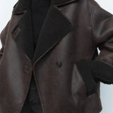 Fransesca | Veste en simili cuir vintage pour femmes