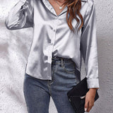 Idalia | Chemise en soie à manches longues