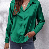 Idalia | Chemise en soie à manches longues