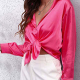 Idalia | Chemise en soie à manches longues