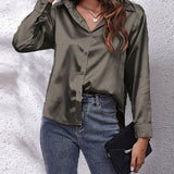 Idalia | Chemise en soie à manches longues