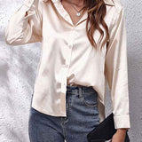 Idalia | Chemise en soie à manches longues